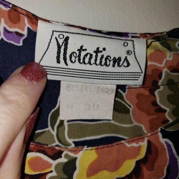 NOTATIONS VINTAGE BLOUSE FLORAL PRINT SIZE 10 - Picture 2 of 5